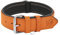 Riparo Echtes Leder Verstellbares Hundehalsband mit Zusätzlicher Verstärkung (XL: 4,5CM Breit für 53,4CM - 63,5CM Hals, Orange)