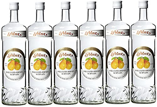 Thomas Prinz Williams Birnen Schnaps Obstbrand 40% I Visando Paket (6 x 1,0 Liter)