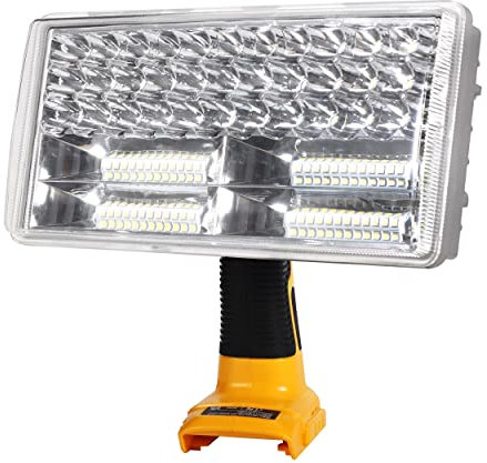 DTEZTECH Luz de 20 V para batería de iones de litio Dewalt de 20 V máximo, linterna de 40 W 4200 lm con puerto USB, luz de trabajo LED de aleación de zinc para emergencias, camping, exterior, interior