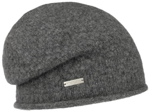 Seeberger Kaschmirmütze mit Seide Beanie Damenmütze Wollmütze Strickmütze Damen - Oversize Winter Herbst-Winter