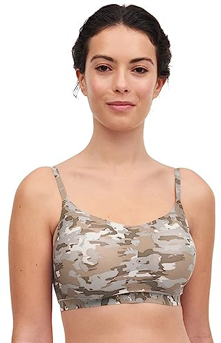 Chantelle Damen Soft Stretch Scoop Bralette BH, Undurchsichtige, Neutrales Tarnmuster, XL/XXL