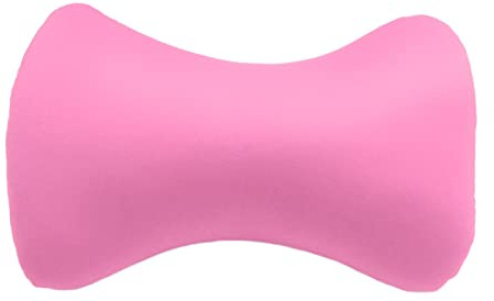 Cuscino rinforzato con microsfere, tessuto liscio al tatto, cuscino per collo o schiena, 38x20 cm, Rosa