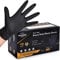 TitanFlex Thor Grip Heavy Duty Black Industrial Nitrile Gloves, 8-mil, Large, Box of 100, Latex Free, Raised Diamond Texture, Powder Free, Food Safe, Rubber Gloves, Mechanic Gloves