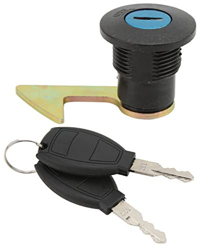 Kit Serratura a Chiave per Moto Set di Serrature per Bagagliaio Posteriore Raccordo per Scooter Lucchetto per Coda in Alluminio Plastica Universale per Bagagliaio di Motociclette (Un lungo gancio)
