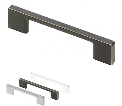 Gedotec Möbelgriff aus Vollmetall Kupfer antik mit BA 128 mm | Griffe für Küchenschränke inkl. Befestigungsmaterial | PALERMO | Möbelgriffe | Türgriffe für Schränke - Schrankgriffe
