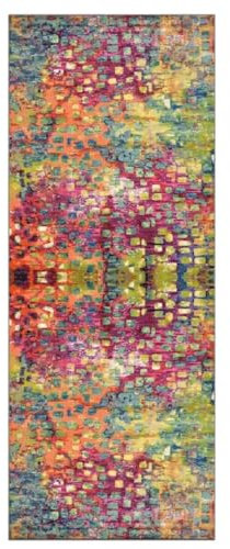 ZUZEKU Abstrakte Läufer Flur Küche Waschbar rutschfest 40X200cm Modern Rosa Lang Küchenteppich Flurteppich Teppich Fur Korridor Wohnzimmer Schlafzimmer Meterware Anpassbar