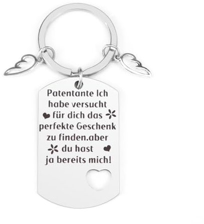 Yilousy Patentante Geschenk, Schlüsselanhänger Patentante, Geschenke für Patentante, Geburtstagsgeschenk für Patentante, Patentante Geschenk Weihnachten, Geschenk Patentante Weihnachten