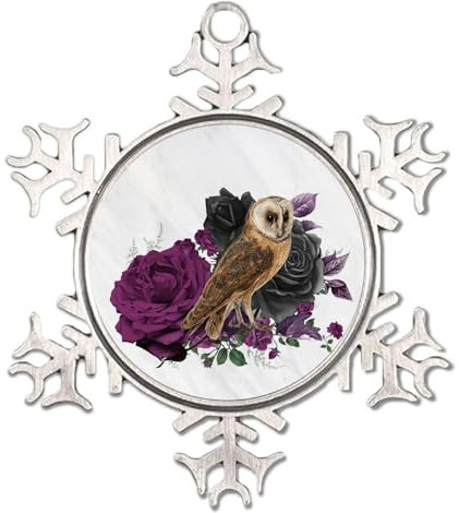Halloween Owl Skeletons Flower Floral Snowflake Ornaments Black White Animal Nordics Christmas Tree Hanging Ornaments Home Decor Black And Purple Rose Bushes Farmhouse Christmas Bauble