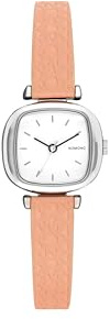 KOMONO Moneypenny Monogram Damen Quarzuhr in Silberrosa mit Edelstahlarmband