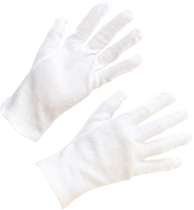 UKCOCO 12 Paare Handschuhe Baumwolle Weiß Schutzhandschuhe Schmuck Handschuhe Desinfektionshandschuhe Polizei Uniform Handschuhe Weiße Baumwollhandschuhe Handschutz Arbeit Spa