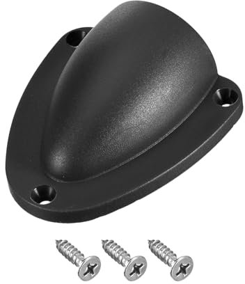 sourcing map Marine Wire Cable Vent Cover, 1Pcs - Nylon Clamshell Hose Vent Cover with Screws, Transducer Mounting Plate for Boat Yacht (Black, 2.91x2.64 Inch)