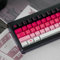 REDQIN 88% PBT-Tastenkappen - Chill City: Schwarz zu Rot Gradient Tastenkappen Set Cherry Profile 141 Tasten 5-seitige Farbstoff-Sub-Tastenkappen für mechanische Tastatur-Tastenkappe (Chill City)