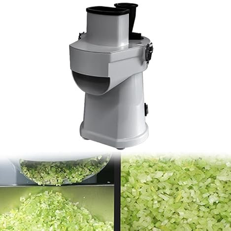 WBYDYS Vegetable Chopper,Chopper/Mixer/Blender to Chop Fruits, Commercial electric Green onion cutting machine,Onion chopping tool for Veggies, Ginger, Fruits, Nuts,etc for Kitchen 8mm
