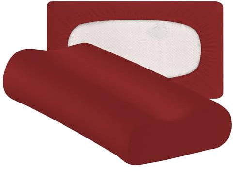 Traumschloss Flex-Kissenbezug für Nackenstützkissen- (30x50-40x70), Farbe:Bordeaux