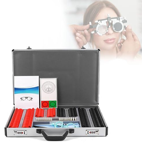 vanenferse 266-teiliges Optisches Testlinsen-Set, Kunststoffrand-Sehtestbrillen-Set Mit Testrahmen, Optisches Testlinsen-Set Für Optometrie Und Optiker, Augenschutzzubehör