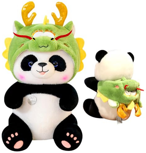 DKLQXCE Jouet en Peluche Panda, 25 cm Jouet en Peluche Panda Cuddly, Panda Oreiller en Peluche Poupée, pour Les Enfants, Garçons et Filles