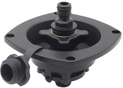 Shkalacar Entrée d'eau pour Camping-Car,Trappe de Remplissage d'eau pour Camping-Car avec connecteur Rapide Remplacement de l'entrée d'eau de Ville pour Camping-Car Valve d'arrêt d'eau intégrée