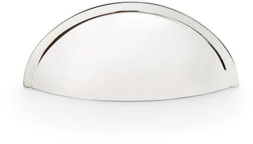 Rear Fixing Cup Handle Polished Nickel 57mm Centres Solid Brass Shaker Unit Pull