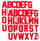 52PCS Iron-on Letters 2 Inch Patches, Heat Transfer Letters Name Transfers for Sport T-Shirts, Team Name Clothes Slogan Printing, DIY Crafts (Red)