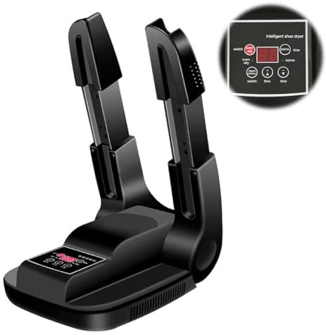 WDKXCN Electric Shoe Dryer, Antibacterial, Ozone Shoes Dryer, Foldable Design, Portable Quick Boot Dryer with Timer for Shoes, Football Boots, Socks