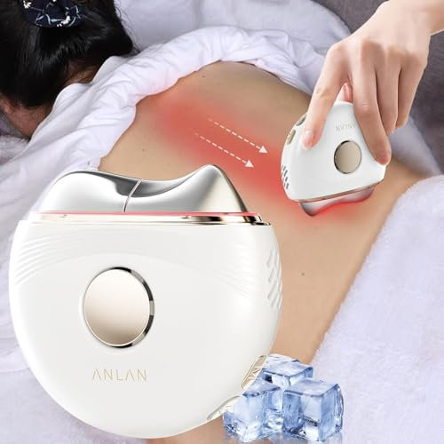ANLAN Massaggiatore Viso Antirughe Viso Lifting Aggiornata Doppia Modalità Calda e Fredda Dispositivo Di Bellezz A 3 Colori