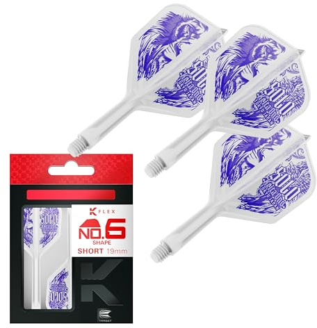 Target Japan K-Flex Solo Keita ONO No.6 KFlex Dart Flights and Shafts | 3er-Pack K Flex Player Edition Zubehör | KFlex Dart-Schaft, Längen: Short, Intermediate, Medium