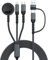 Callstel USB-C-Ladekabel iPhones: 6in1-Octopus-Ladekabel für Apple Watch und iPhone, 60 Watt, 100 cm (Lightning Nylon, USB Kabel, Tablet Halterung)
