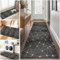 Teppich läufer Flur rutschfest Küchenteppich Waschbar 70 x 250 cm Korridor Teppich Lang Fußmatte Flurteppich Modern Küchenläufer Läufer für Eingang Flur Küche Bettvorleger Schlafzimmer Wohnzimmer