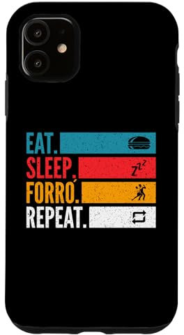 Hülle für iPhone 11 Eat Sleep Forró Repeat - Lustiges Forró Tanz-Design