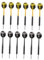 Yardwe 20g Stift-typ 12-TLG. Set Mit Spitzenzubehör Aus Hartem Stahl Schwarz Für Wasserwaagen Zufällige Farbe