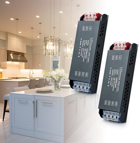 BRIMETI LED Trafo 24V 200W Treiber Netzteil, Schaltnetzteil LED Transformator 8.3A AC 230V auf DC 24 Volt, Kompakter Extrem Dünner Konstantspannung Niedervolttrafo (2 Stück)