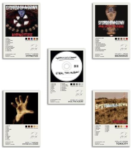 generisch System Of Poster A Down Music Album Cover Signed Limited Leinwand Poster (Set of 5) Unframe 8inx12in(20x30cm)