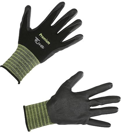 Keron Arbeitshandschuh Premium, 6er Pack, Nylonhandschuh, Nitril, Größe 11