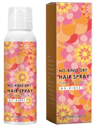Dry Hair Spray, 100ml Waterless Dry Shampoo Mist, Leave-In Volumizing Styling Spray, Lightweight Conditioner Formula, for Beach, Gym, Offices, Workout, Travel Use