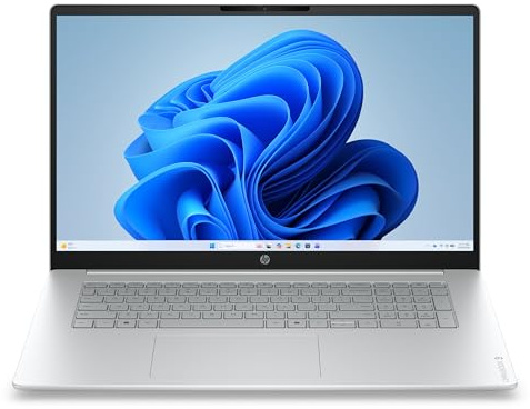 HP OmniBook 3 17-dp0053nfx Ordinateur Portable 17.3 FHD IPS, PC Portable (AMD Ryzen 5 40, RAM 8 Go, SSD 512 Go, AMD Radeon 610M Graphics, Windows 11), Laptop Argent, Clavier AZERTY