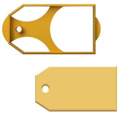 Keksausstecher Etikett - Ausstecher Label - Ausstechform Anhängeschild aus Bio Kunststoff (6cm) Made in Germany perfekt für Geburtstage Weihnachten