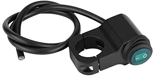 Interruptor de aleación de aluminio para motocicleta, 12V Universal 22mm Impermeable Interruptor de encendido/apagado del manillar de la motocicleta Moto Faro de faro Interruptor de luz de punto de ni