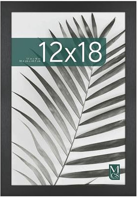 MCS Studio Gallery 30,5x46 cm Cadre en bois noir, vertical et horizontal, montage mural, grand cadre portrait rectangulaire, cadre pour poster et peinture (Pack of 1)