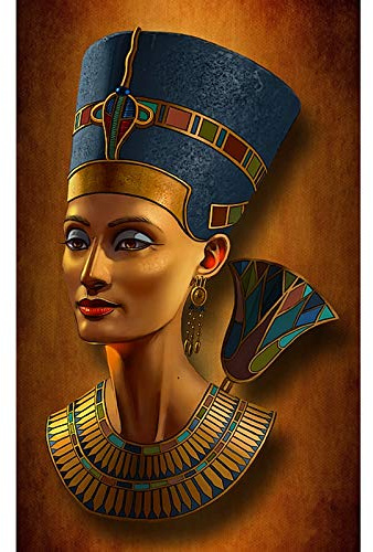 Diamond Painting Set,Volle Runde Bohrer 5D Diy Diamant Malerei Königin Von Ägypten Diamant Strass Diamant Stickerei Kreuzstich Wohnkultur 30x40cm