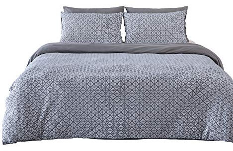 Living Home Single Jersey Bettwäsche Medina Asche, 1 Bettbezug 200 x 200 cm + 2 Kissenbezüge 80 x 80 cm