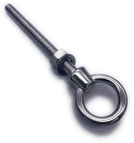 2 Stk. Augbolzen | M8 x 80mm | Augenbolzen | Ringschraube lang | Ösenschraube | Rostfrei Inox Edelstahl | V4A A4 AISI316 (2, M8x80)
