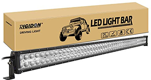 RIGIDON 52 Zoll 130cm 300W Led lichtleiste kfz, 12V 24V Wasserdicht außen Offroad beleuchtung Led bar für Auto SUV, LKW 4x4, Fahrzeuge, 6000K led nebelscheinwerfer, spot strahler flutstrahler combo
