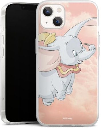 Silikon Hülle kompatibel mit Apple iPhone 13 Case transparent Handyhülle Dumbo Disney Offizielles Lizenzprodukt