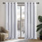 Deconovo Curtains Thermal Insulated Functional Blackout Curtains Ring Top Curtains for Girls Bedroom 52x 63 Silver Grey 1 PAIR