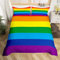 Rainbow Pride Bettbezug-Set, King-Size, Regenbogen-Flagge, Bettwäsche-Set 3-teilig für Kinder, Teenager, Jungen, Mädchen, Bettbezug mit geometrischem Aquarell, Bettbezug mit 2 Kissenbezügen