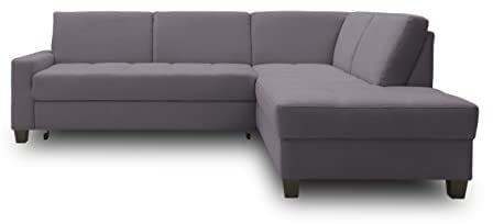DOMO. collection Ecksofa Londrina, Sofa in L-Form, Eckcouch, Ecksofa, Polsterecke 243 x 209 x 84 cm (BxTxH), dunkelgrau