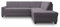 DOMO. collection Ecksofa Londrina, Sofa in L-Form, Eckcouch, Ecksofa, Polsterecke 243 x 209 x 84 cm (BxTxH), dunkelgrau