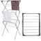 Rainberg 3 Tier Clothes Airer Drying Indoor and Outdoor, Heavy Duty Laundry Rack with Non-Slip Feet and Corner Spaces for Hangers, Flat foldable for Space Saving Washing Line, 14m Drying Space