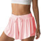 Flowy Athletic Shorts für Damen, Laufen, Tennis, Schmetterling-Shorts, Mädchen, 2-in-1, doppellagig, schnelltrocknend, bequeme Shorts, Blasses Pink, XS