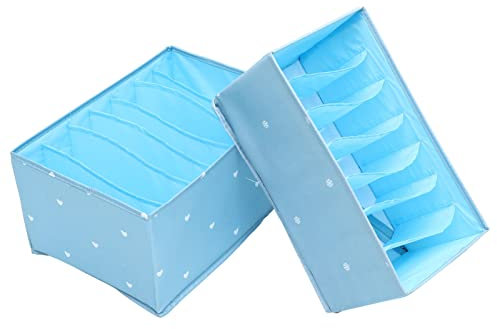 Cabilock 2pcs Fabric Storage Box Wardrobe Pants Divider Clothes Organizer Bag Storage Bins Mesh Clothes Organizer Wardrobe Clothes Organizer Jeans Underwear Travel Clothes Basket